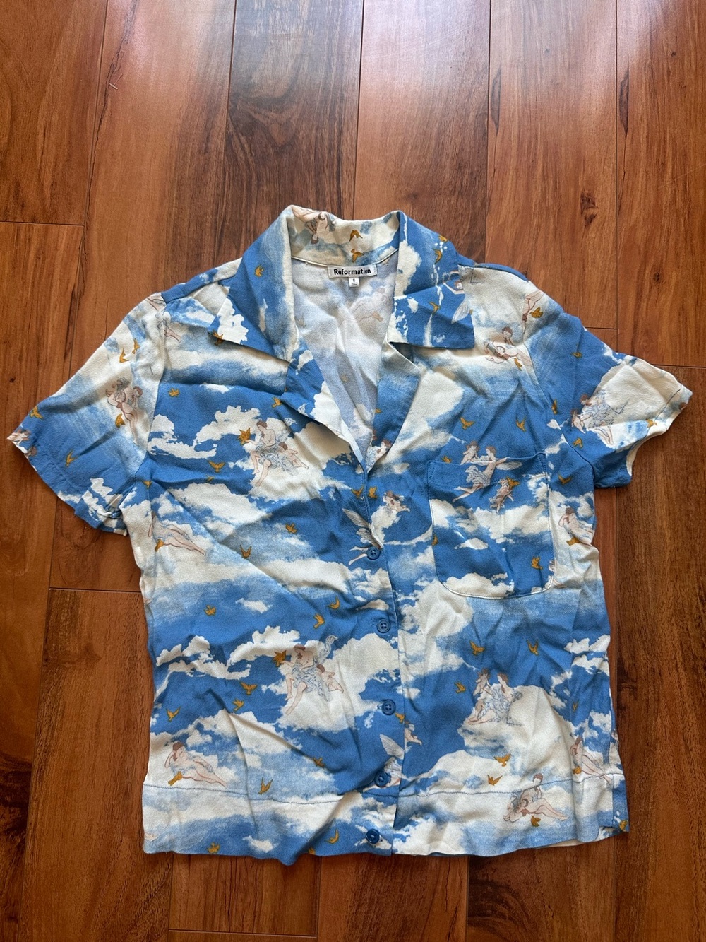 Reformation Angel Cherub Cloud Shirt